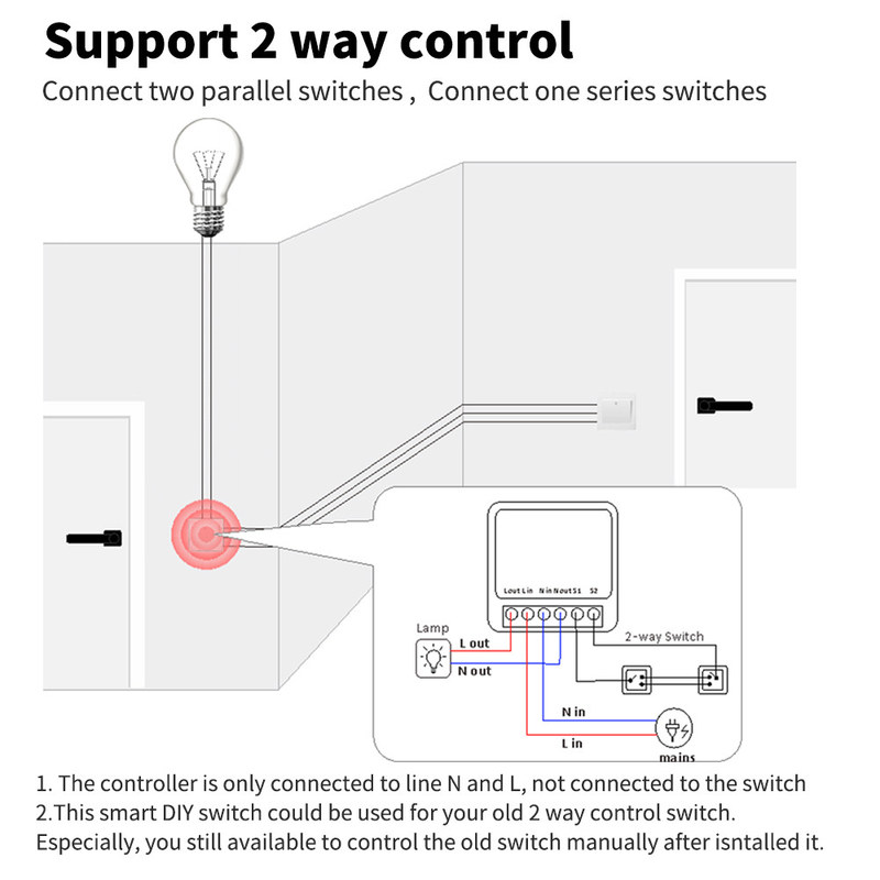 DIY Homekit Smart Switch MINI Smart Home Modifier Tuya Zigbee Αναμεταχειριστική μονάδα υποστήριξης τηλεχειριστή και φωνητικού ελέγχου εύκολη εγκατάσταση
