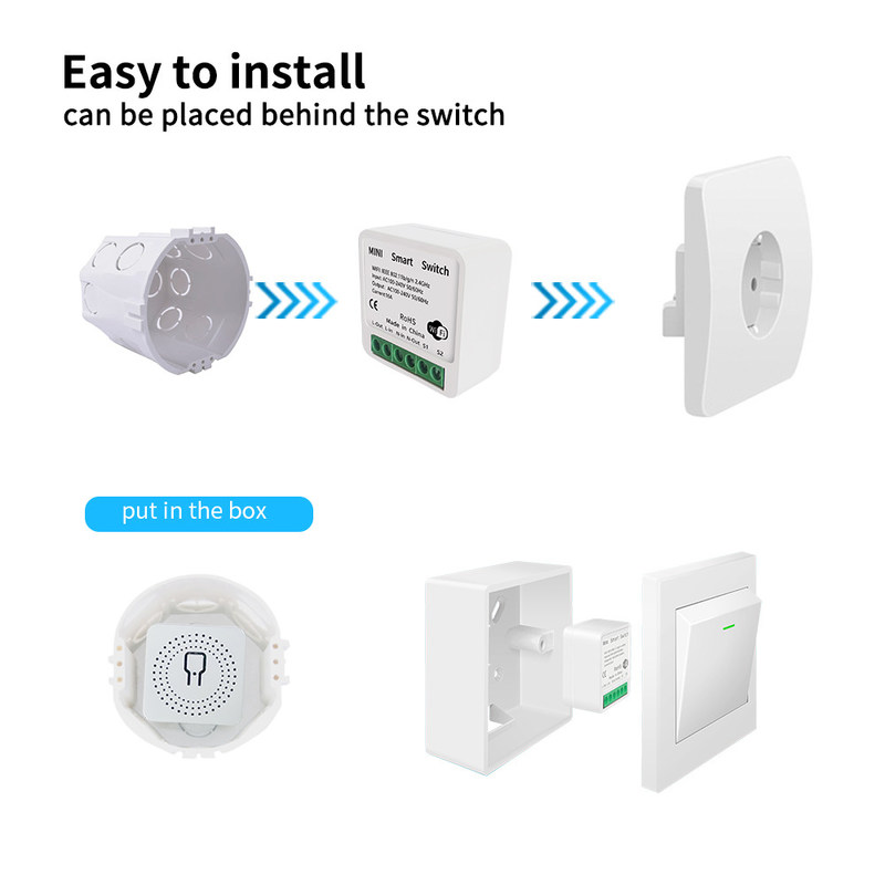 DIY Homekit Smart Switch MINI Smart Home Modifier Tuya Zigbee Αναμεταχειριστική μονάδα υποστήριξης τηλεχειριστή και φωνητικού ελέγχου εύκολη εγκατάσταση