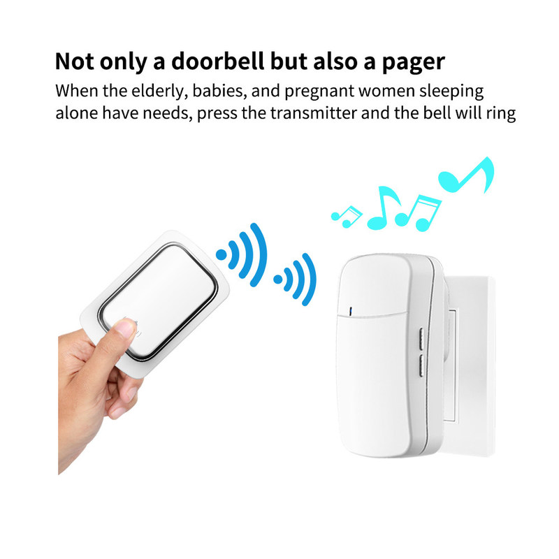 Έξοδος τοίχων τηλεχειρισμού Doorbell μόνη - τροφοδοτημένη αδιάβροχη 150M υποδοχή λαμπτήρων τηλεχειρισμού ελαφριά