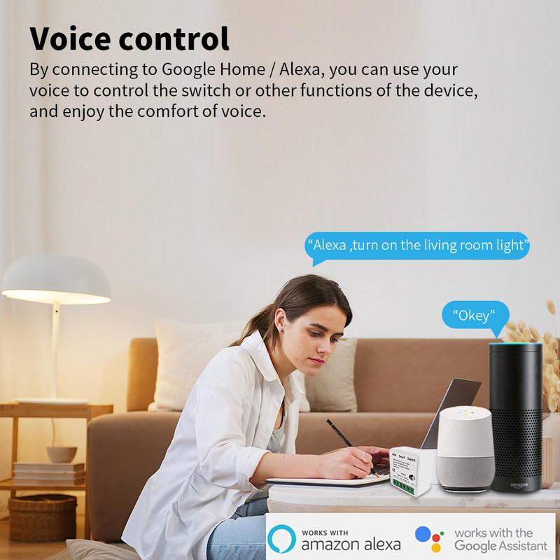 Tuya Alexa Χρονοδιακόπτης Smart Switch 10A Αναμεταχειριστική μονάδα Εργασία Απομακρυσμένο Smart Switch υποστήριξη Google Alexa φωνητικό έλεγχο εύκολη εγκατάσταση