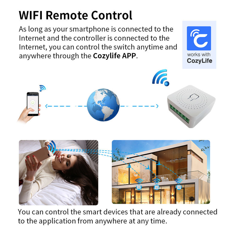 DIY MINI Homekit Wall Switch Button Modifier Relay Module Εργασία με tuya wifi app υποστήριξη φωνητικής λειτουργίας ελέγχου