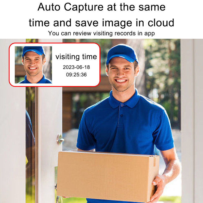 Ασύρματη ασφάλεια Doorbell Tuya γωνίας εξέτασης Doorbell 180° νυχτερινής όρασης έξυπνη ασύρματη τηλεοπτική