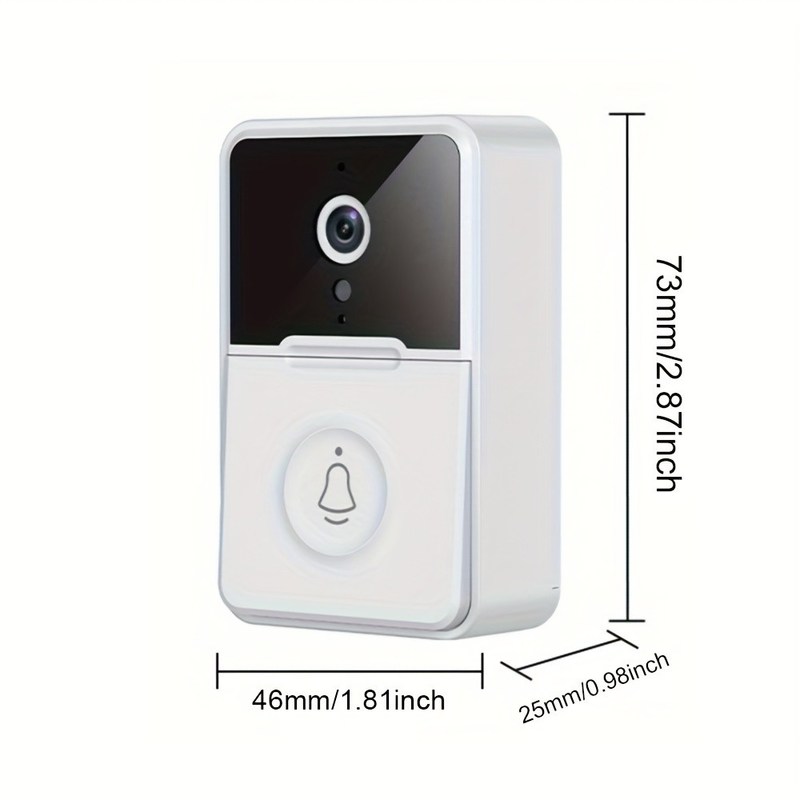 Ασύρματη ασφάλεια Doorbell Tuya γωνίας εξέτασης Doorbell 180° νυχτερινής όρασης έξυπνη ασύρματη τηλεοπτική