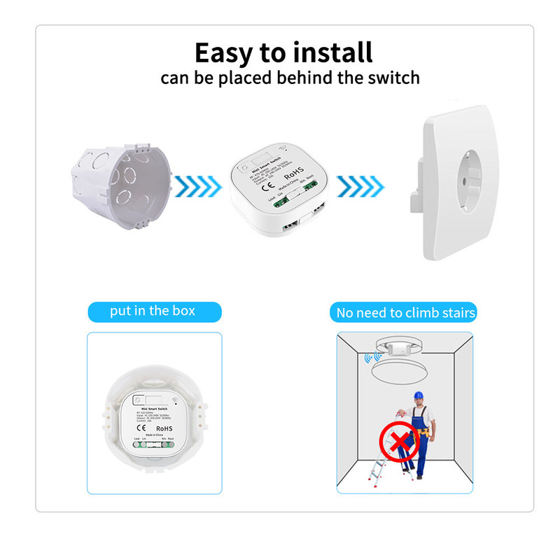 ο έξυπνος διακόπτης 2a 250v Whz01 Zigbee στρογγύλεψε τον πιό αμυδρό διακόπτη διακοπτών Rf433 Homekit γωνιών