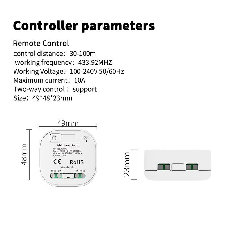 Άσπρος έξυπνος διακόπτης 86*86*40mm Zigbee ελαφρύς διακόπτης νημάτων εναλλασσόμενου ρεύματος 100-240V Homekit