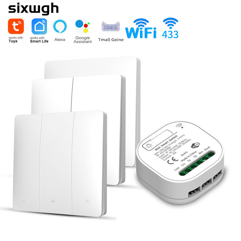 2.4GHz ασύρματος διακόπτης Wifi τρία τηλεχειρισμού βασικό μόνο Homekit επάνω από το διακόπτη