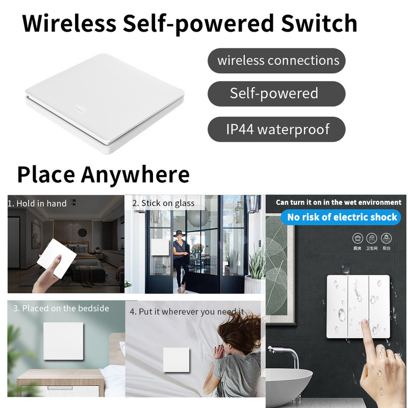 2.4GHz ασύρματος διακόπτης Wifi τρία τηλεχειρισμού βασικό μόνο Homekit επάνω από το διακόπτη