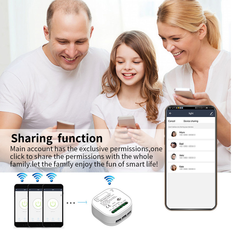 2.4GHz ασύρματος διακόπτης Wifi τρία τηλεχειρισμού βασικό μόνο Homekit επάνω από το διακόπτη
