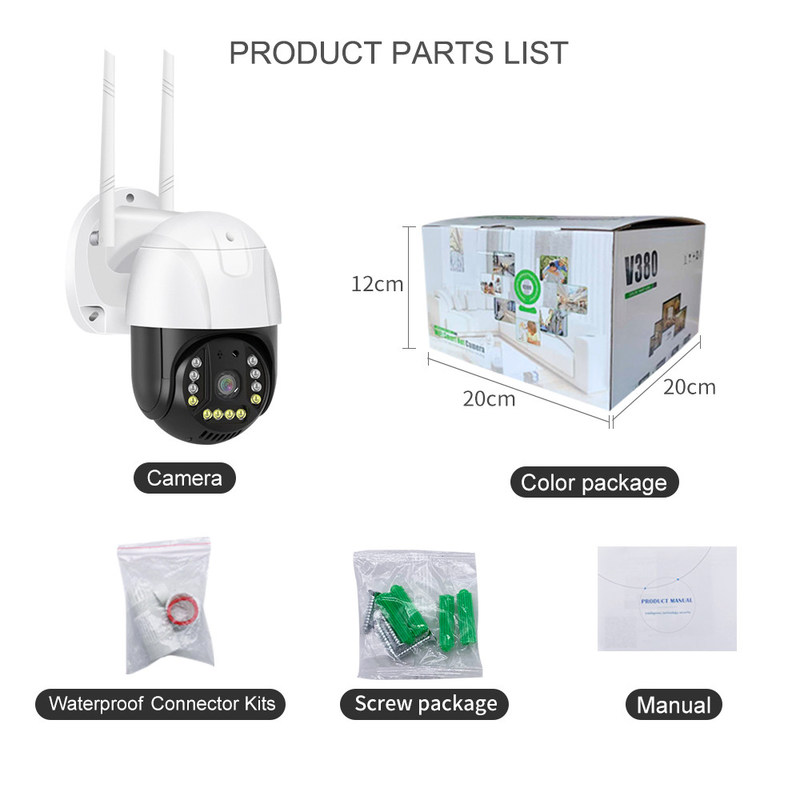 WIFI έκδοση AC Adapter Powered Smart Monitor Camera με νυχτερινή όραση και διπλή οπτική έξυπνη κάμερα