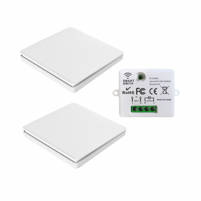 ABS ασύρματος διακόπτης τηλεχειρισμού 86 * 86 * 32mm Για εύκολη λειτουργία δεν χρειάζεται μπαταρία υποστήριξη πολλαπλών επιλογών σκηνής ελέγχου.