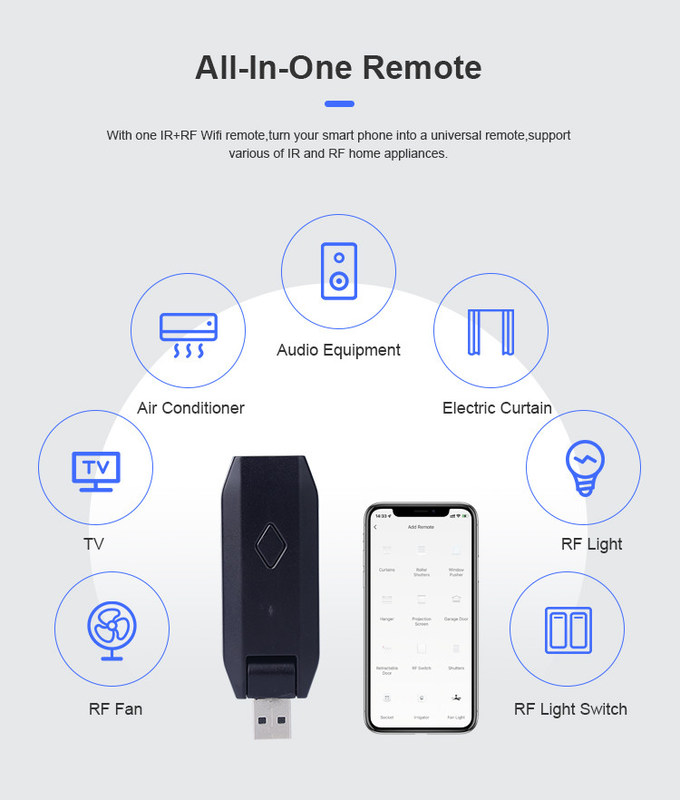 Έκδοση USB καθολική Homekit Smart Switch Διορισμένη τάση 3V-5V εύκολη φορητή και υποστήριξη τηλεχειρισμού πολλές λειτουργίες