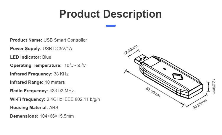 Έκδοση USB καθολική Homekit Smart Switch Διορισμένη τάση 3V-5V εύκολη φορητή και υποστήριξη τηλεχειρισμού πολλές λειτουργίες