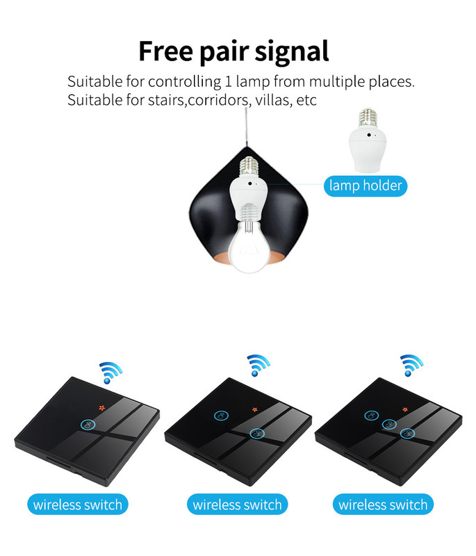 2.4GHz Homekit Smart Switch RF433 τηλεχειριστήρες για την οικιακή αυτοματοποίηση υποστηρίζουν πολλαπλές λειτουργίες