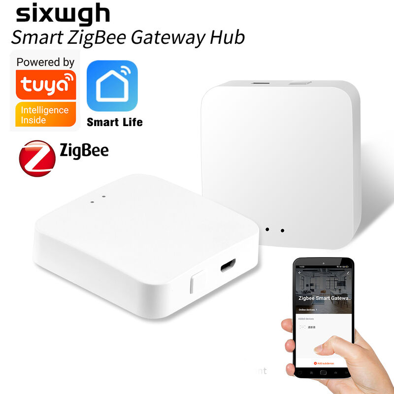 SIXWHG Tuya Smart Life Alexa Έξυπνος κόμβος οικιακού δικτύου Gateway Πολυλειτουργικός Έλεγχος νοημοσύνης ολόκληρου του σπιτιού για συσκευές Bluetooth Zigbee