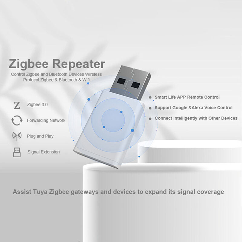 SIXWGH Tuya Zigbee 3.0 USB Επαναλήπτης / Ενισχυτής Σήματος Plug Play Επεκτατής Εμβέλειας Έξυπνο Σπίτι 30μ Κάλυψη Λειτουργεί με Alexa/Google App