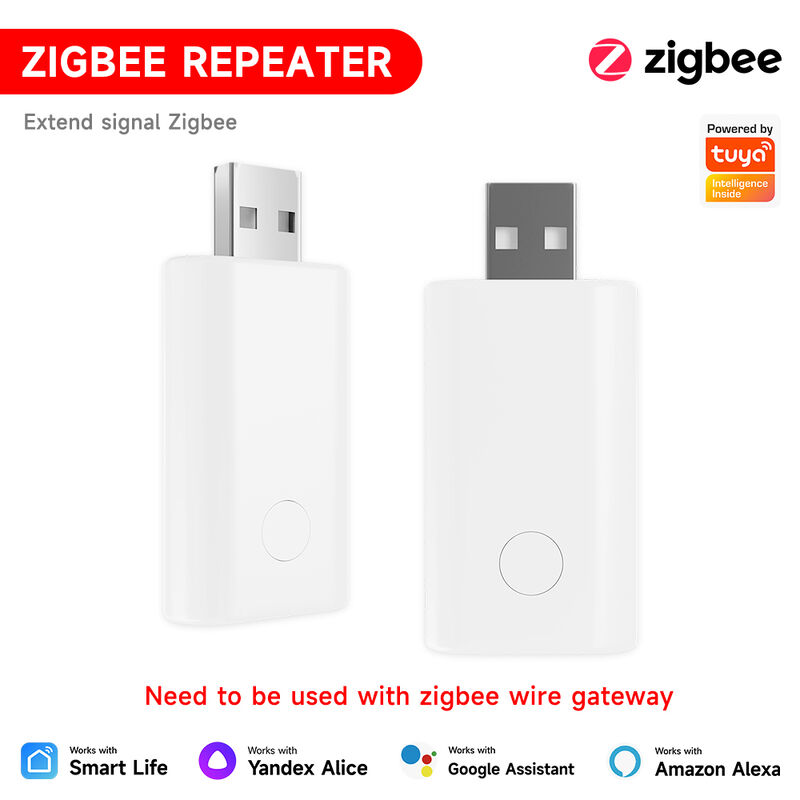 SIXWGH Zigbee Signal Repeater Extender Booster Tuya Smart Gateway USB Plug & Play Επεκτείνει Εμβέλεια 20-30m Δίκτυο Mesh Μεγάλης Οικίας
