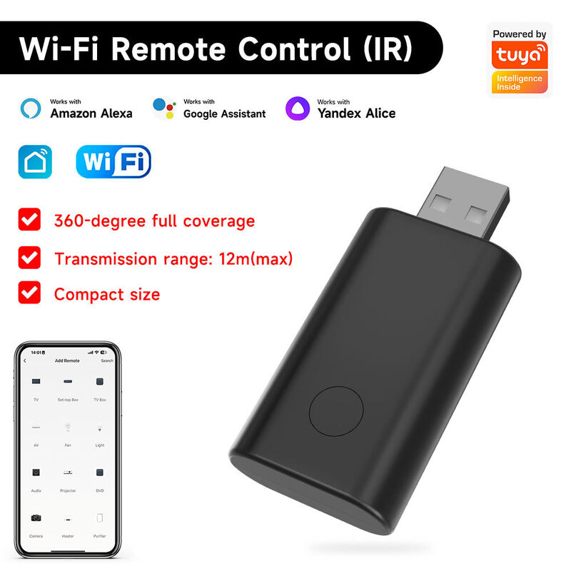 SIXWGH Universal IR WiFi Remote Control με έλεγχο εφαρμογής Alexa/Google Home Tuya OS Περιστρεφόμενος Σχεδιασμός για Ξενοδοχείο RV Smart Home Hub