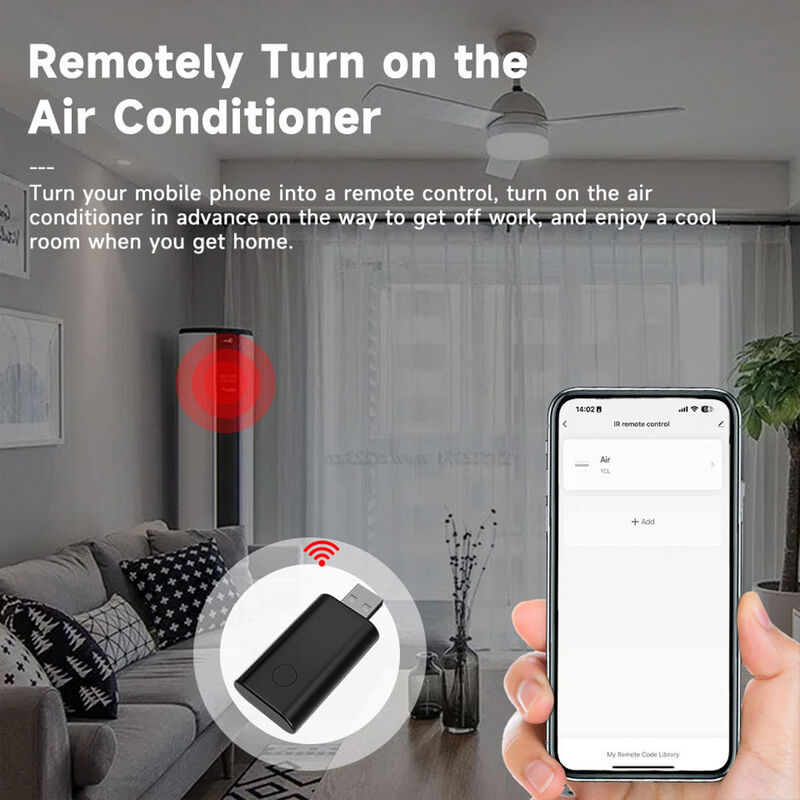 SIXWGH Universal IR WiFi Remote Control με έλεγχο εφαρμογής Alexa/Google Home Tuya OS Περιστρεφόμενος Σχεδιασμός για Ξενοδοχείο RV Smart Home Hub