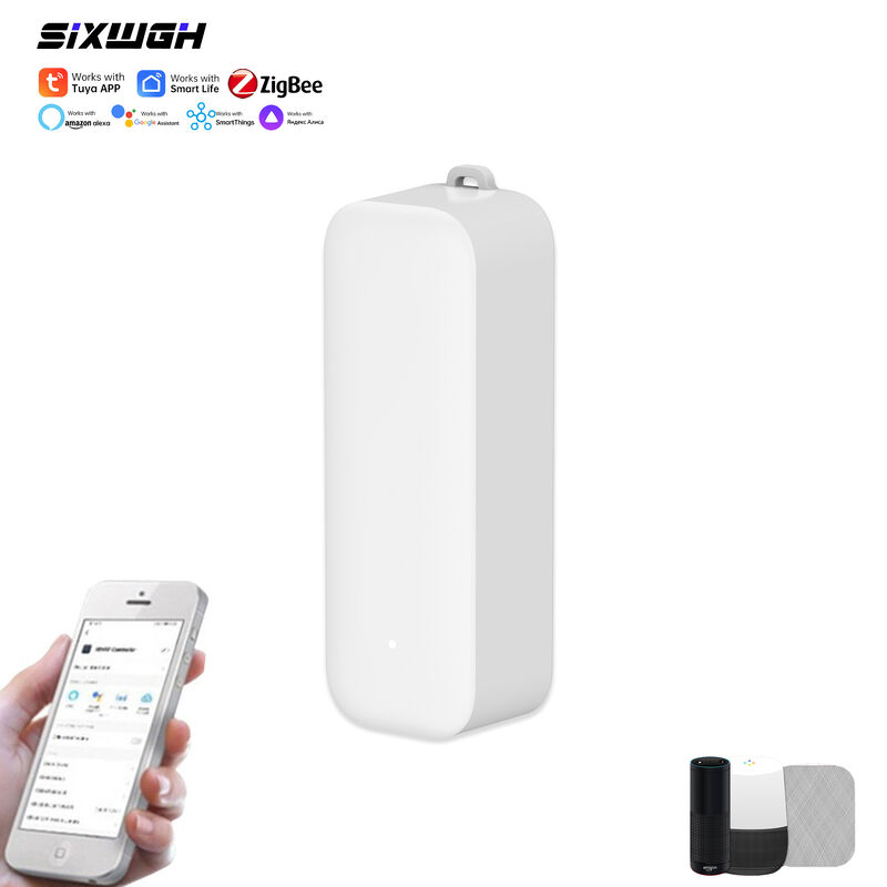 SIXWGH Παγκόσμιο έξυπνο IR τηλεχειριστήριο με Zigbee Hub Λειτουργεί με Alexa & Google Home APP Ξενοδοχείο Χρησιμοποιήστε περιστρεφόμενο σχέδιο