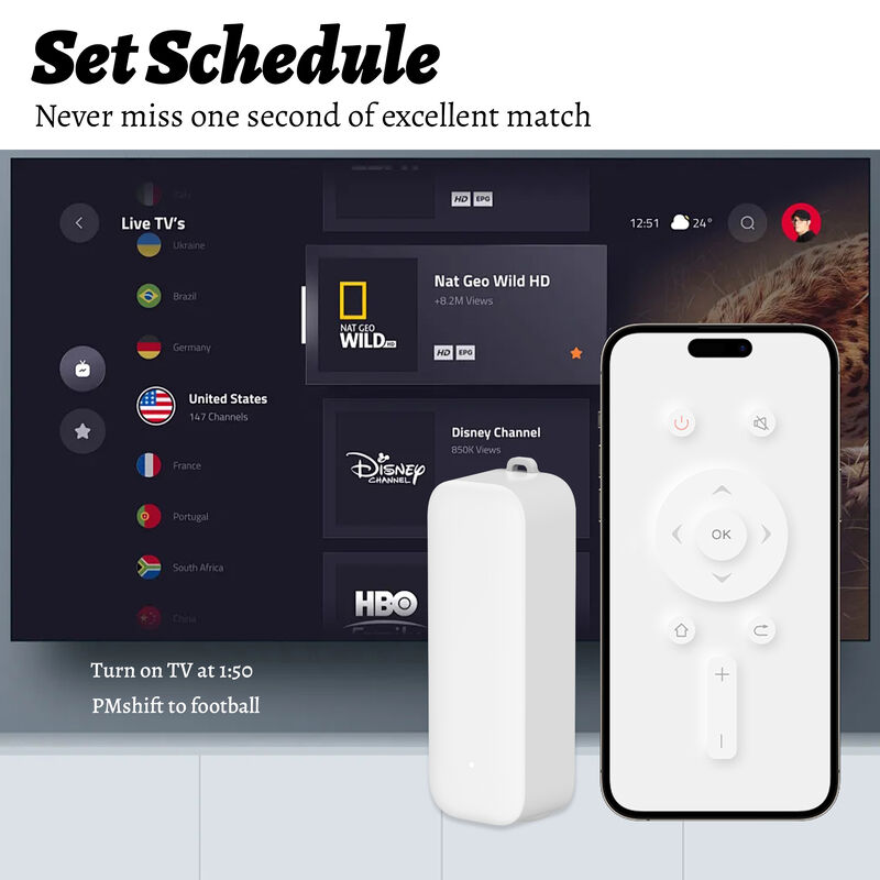 SIXWGH Παγκόσμιο έξυπνο IR τηλεχειριστήριο με Zigbee Hub Λειτουργεί με Alexa & Google Home APP Ξενοδοχείο Χρησιμοποιήστε περιστρεφόμενο σχέδιο