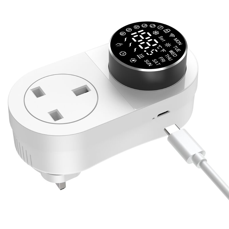SIXWGH Έξυπνο Wi-Fi για Θερμοστάτη Plug-in 16A Οθόνη LED Τηλεχειριστήριο μέσω Εφαρμογής/Φωνής Θέρμανση Ψύξη Αισθητήρας NTC Ενυδρείο Σπιτιού