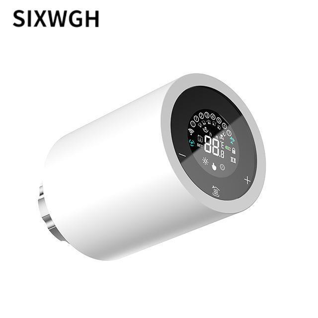 SIXWGH Tuya Zigbee & Wi-Fi Smart LCD Touchscreen Thermostatic Radiator Valve Προγραμματιζόμενος Έλεγχος Θερμοκρασίας APP Οικιακή Οικονομική Λειτουργία