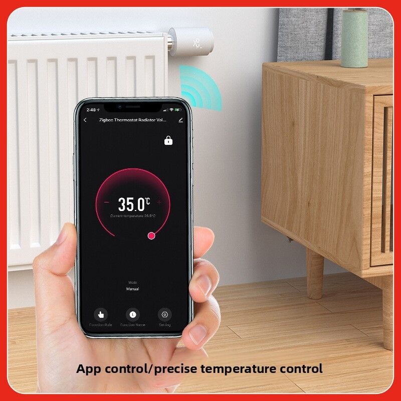 SIXWGH Tuya Zigbee & Wi-Fi Smart LCD Touchscreen Thermostatic Radiator Valve Προγραμματιζόμενος Έλεγχος Θερμοκρασίας APP Οικιακή Οικονομική Λειτουργία