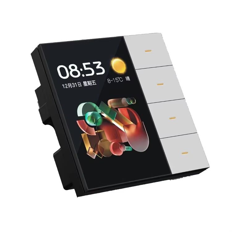 SIXWGH Έξυπνος Διακόπτης Τοίχου Smart Life Smart Touch 4 Κανάλια WiFi Zigbee Πάνελ Αισθητήρας Ραντάρ Πολύχρωμο Προσαρμοσμένο Πολυτελές Σπίτι Ξενοδοχείο Γραφείο