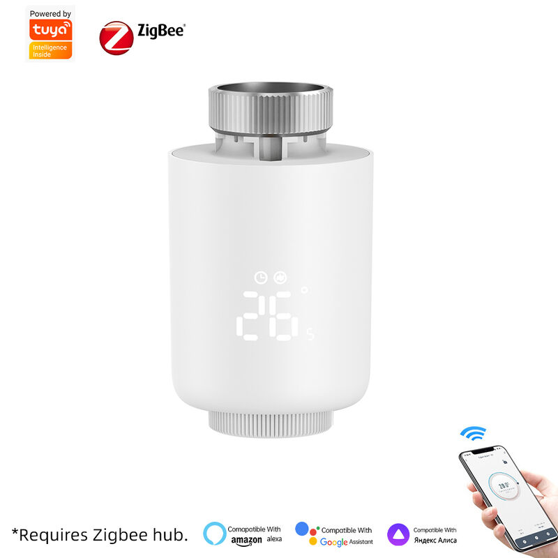 SIXWGH Tuya Zigbee έξυπνη θερμοστατική βαλβίδα θερμοκηπίου TRV APP φωνητικός έλεγχος αυτόματη γραμμή προγραμματισμού σχεδιασμός Alexa / Google Home συμβατό