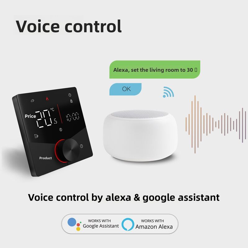 SIXWGH Tuya Smart WiFi Θερμοστάτη Ηλεκτρική θέρμανση APP Ελέγχου φωνητικού βοηθού Συμφωνητικός τρόπος εξοικονόμησης ενέργειας Παιδικό κλειδί υψηλό