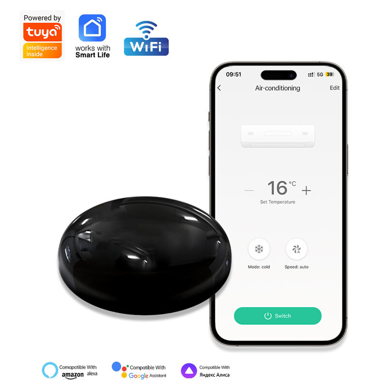 SIXWGH Smart Home WiFi φωνητικό έλεγχο κλιματιστικό Alexa Google Home TuyaApp συμβατότητα Παγκόσμιο υπέρυθροType-C Powered IR