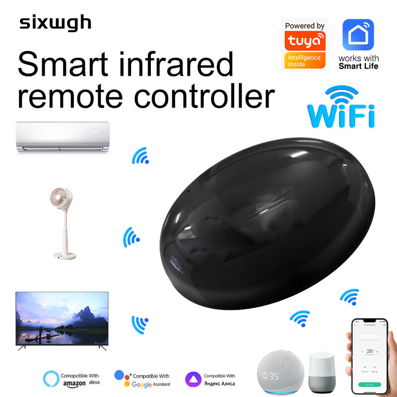 SIXWGH Smart Home WiFi φωνητικό έλεγχο κλιματιστικό Alexa Google Home TuyaApp συμβατότητα Παγκόσμιο υπέρυθροType-C Powered IR