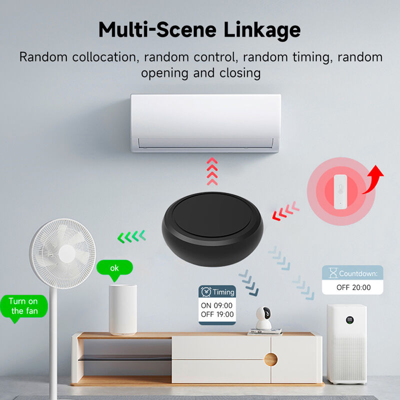 SIXWGH Παγκόσμιο έξυπνο τηλεχειριστήριο Wi-Fi IR + RF Alexa Google Home Voice Control 433/315MHz για τηλεοπτικό φαν Tuya Smart Life App