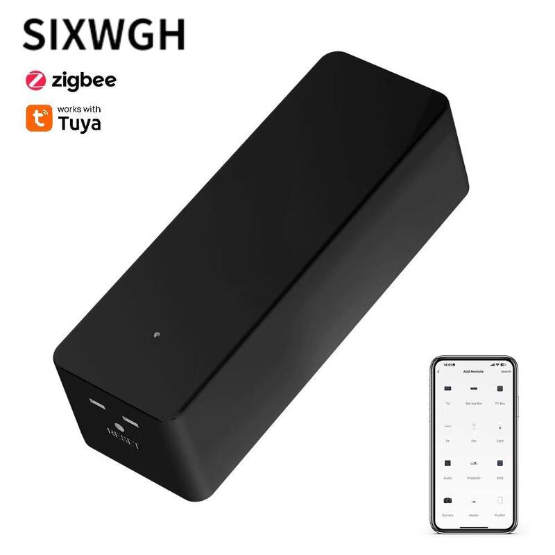 SIXWGH Νέο TuyaZigbee Smart IR τηλεχειριστήριο Παγκόσμιο AC / TV Blaster Alexa Google Home Συμβατότητα μπαρ Γκαράζ μπαταρία αυτοκινήτου