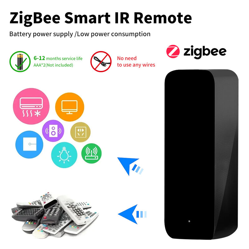 SIXWGH Νέο TuyaZigbee Smart IR τηλεχειριστήριο Παγκόσμιο AC / TV Blaster Alexa Google Home Συμβατότητα μπαρ Γκαράζ μπαταρία αυτοκινήτου