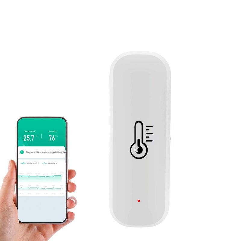 SIXWGH Tuya WiFi Smart Temperature Humidity Sensor Alexa/Google Voice Control 30-day Data Storage Electric για οικιακό αυτοματισμό