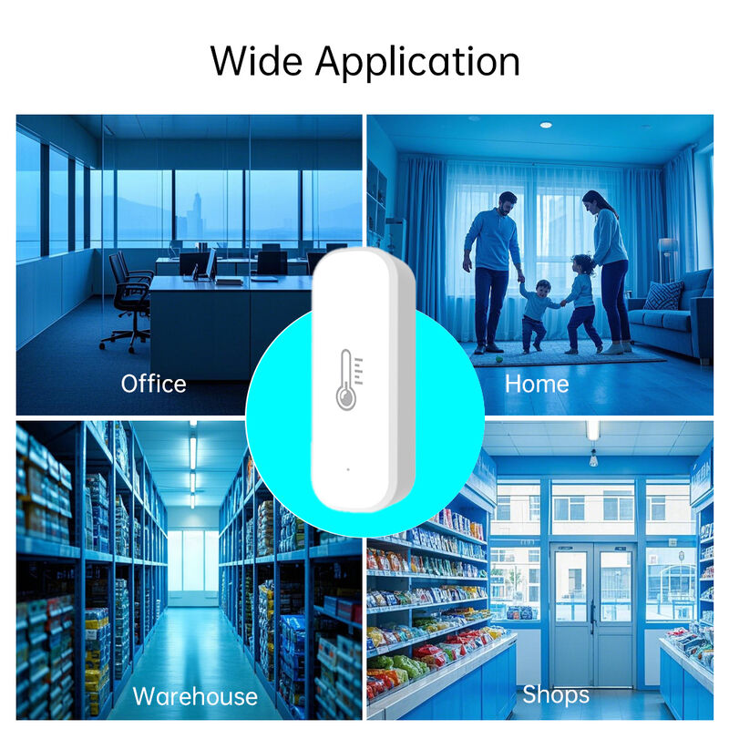 SIXWGH Tuya WiFi Smart Temperature Humidity Sensor Alexa/Google Voice Control 30-day Data Storage Electric για οικιακό αυτοματισμό