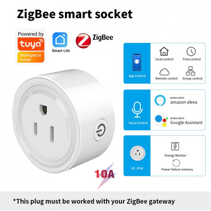 Έξυπνη υποδοχή Zigbee εγχώριας αυτοματοποίησης υποδοχών τοίχων Wifi αμερικανικών βουλωμάτων ασύρματη υπαίθρια 0