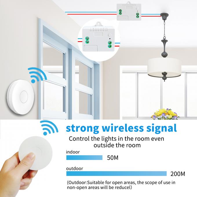 Ασύρματος διακόπτης διακοπτών RF433MHZ RF τοίχων SIXWGH ασύρματος 4
