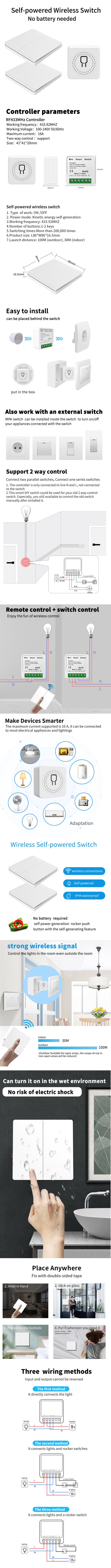 IP44 αδιάβροχο έξυπνο κουμπί Homekit διακοπτών 2A 250V Zigbee έξυπνο 0